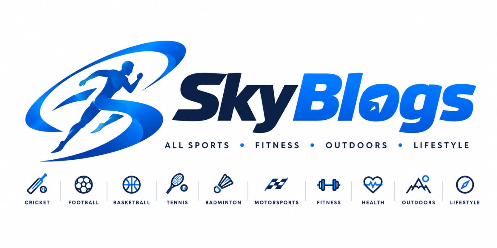 SkyBlogs Sports logo: All Sports, Fitness, Outdoors, Lifestyle
